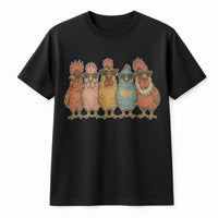 Cool Chicken T-Shirt | Funny Chickens Wearing Sunglasses Graphic | Premium 100% Cotton Tee | Gift for Farmers and Chicken Lovers