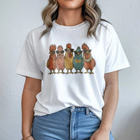 Cool Chicken T-Shirt | Funny Chickens Wearing Sunglasses Graphic | Premium 100% Cotton Tee | Gift for Farmers and Chicken Lovers
